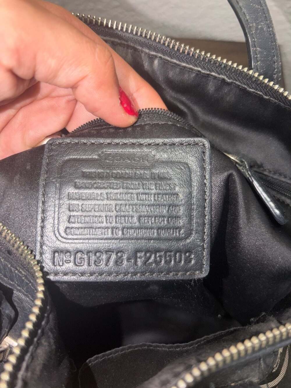 Coach Taylor Op Art Satchel Black and Charcoal Canvas Bag - Picture 10 of 10